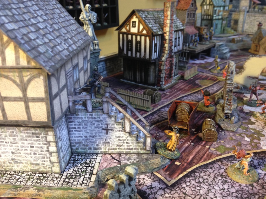 City Town Terrain for Mordheim or Frostgrave fantasy games