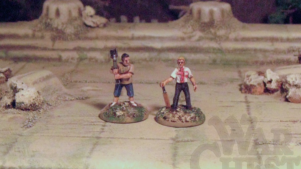 15mm Shaun of the Dead Simon Pegg and Nick Frost Zombie survivors Rebel Minis