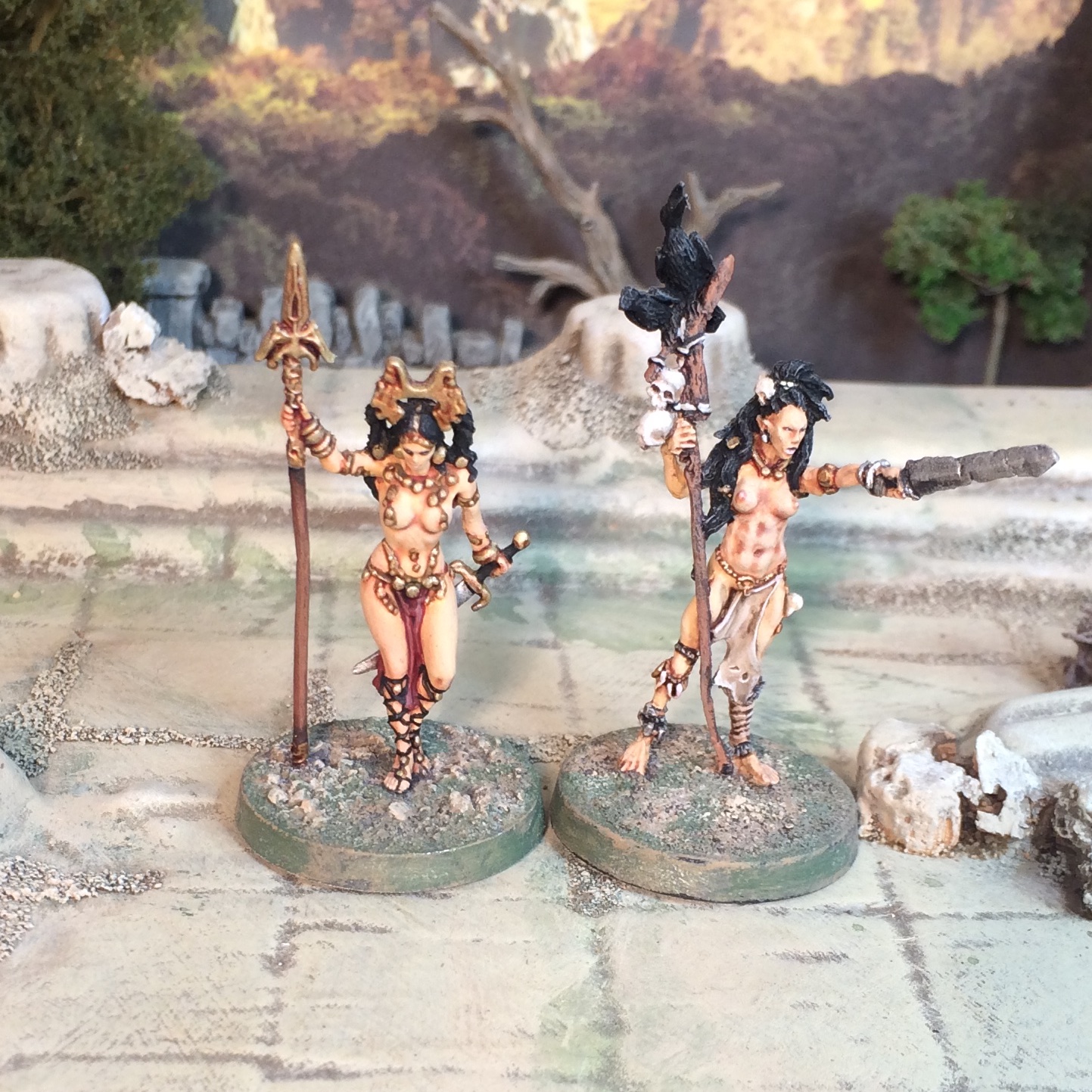 Risky female sorcerors. The first is from Conan The Board Game and the right one from Red.
